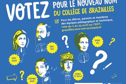 Campagne de vote pour le nouveau nom du collège de Grazailles, à Carcassonne.