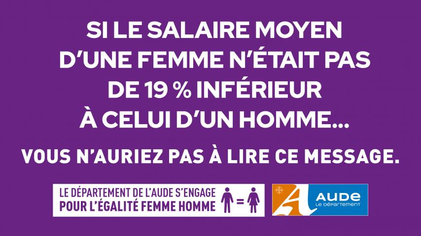 affiche campagne 2021 du 8 mars droits des femmes Département de l'Aude