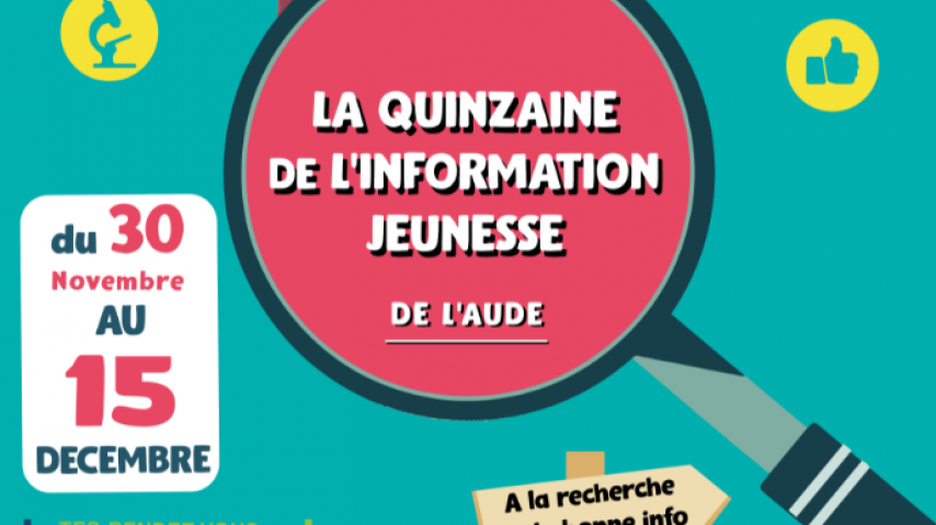 affiche de la Quinzaine de l'information jeunesse organisée par acti city
